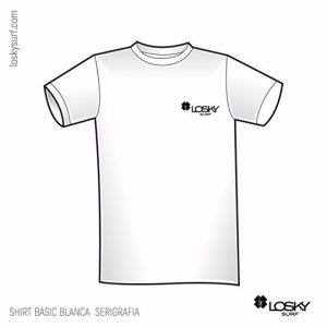 Camiseta loskySurf blanca